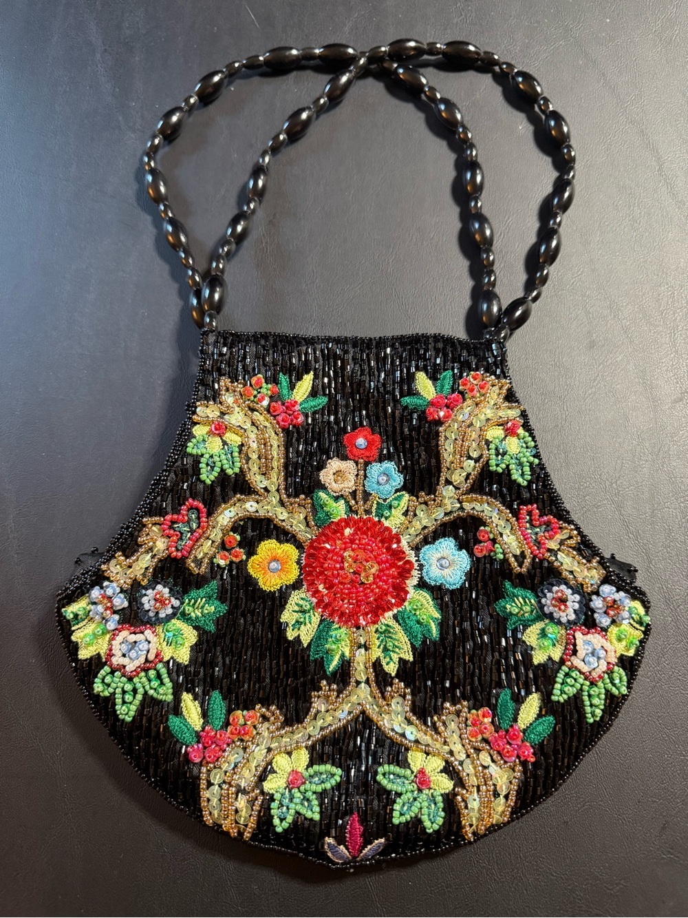 Vintage 80ās/90ās La Regale Beaded Floral Evening Beaded Bag Excellent Condition